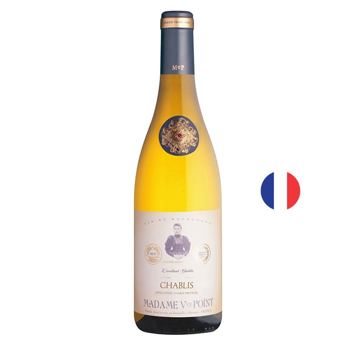 Вино Бяло Шабли 2024 Мадам Вю Поин 0.750 - Champagne Wine Shop