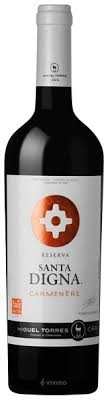 Вино Червено Санта Дигна Резерва Карменер 0.750 - Champagne Wine Shop