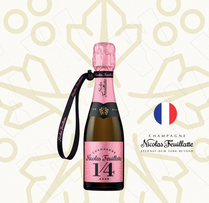 Вино Розе Шампанско Никола Уан Фоур 1/4 Розе 0.2 л - Champagne Wine Shop
