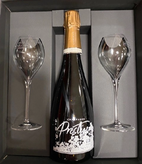Вино Шампанско Пиот Севилано Кюве Престиж + 2 чаши N.V. 0.750 - Champagne Wine Shop