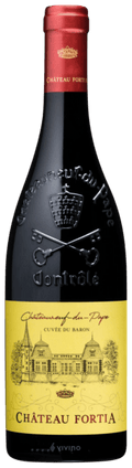 Вино Червено Шато Фортиа Шатоньоф дю Пап кюве дю Барон 2019 0.750 - Champagne Wine Shop