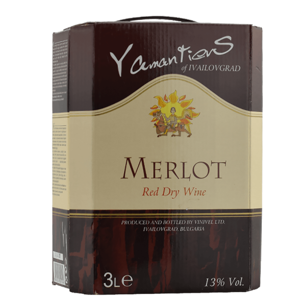 Вино Червено Ямантиев Ивайловград Мерло 3.00 - Champagne Wine Shop