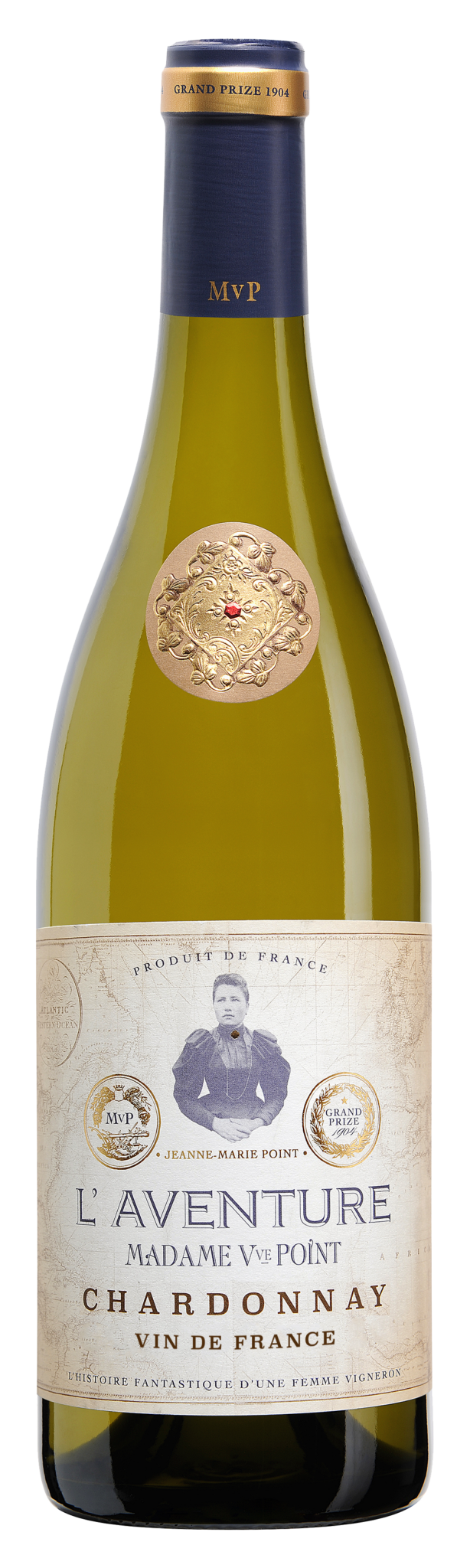 Вино Бяло Л Авантюр Шардоне вин дьо Франс Мадам Вьов Поан 2024 0.750 Вино > Бяло вино