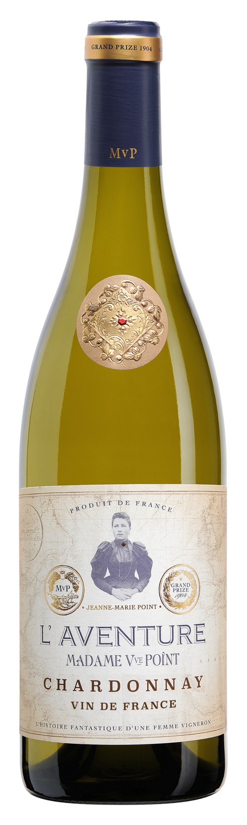 Вино Бяло Л Авантюр Шардоне вин дьо Франс Мадам Вьов Поан 2024 0.750 Вино > Бяло вино